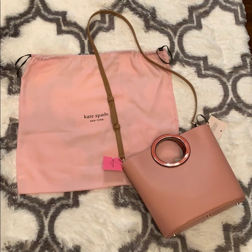 NWT Kate Spade Betty handbag tan & pink